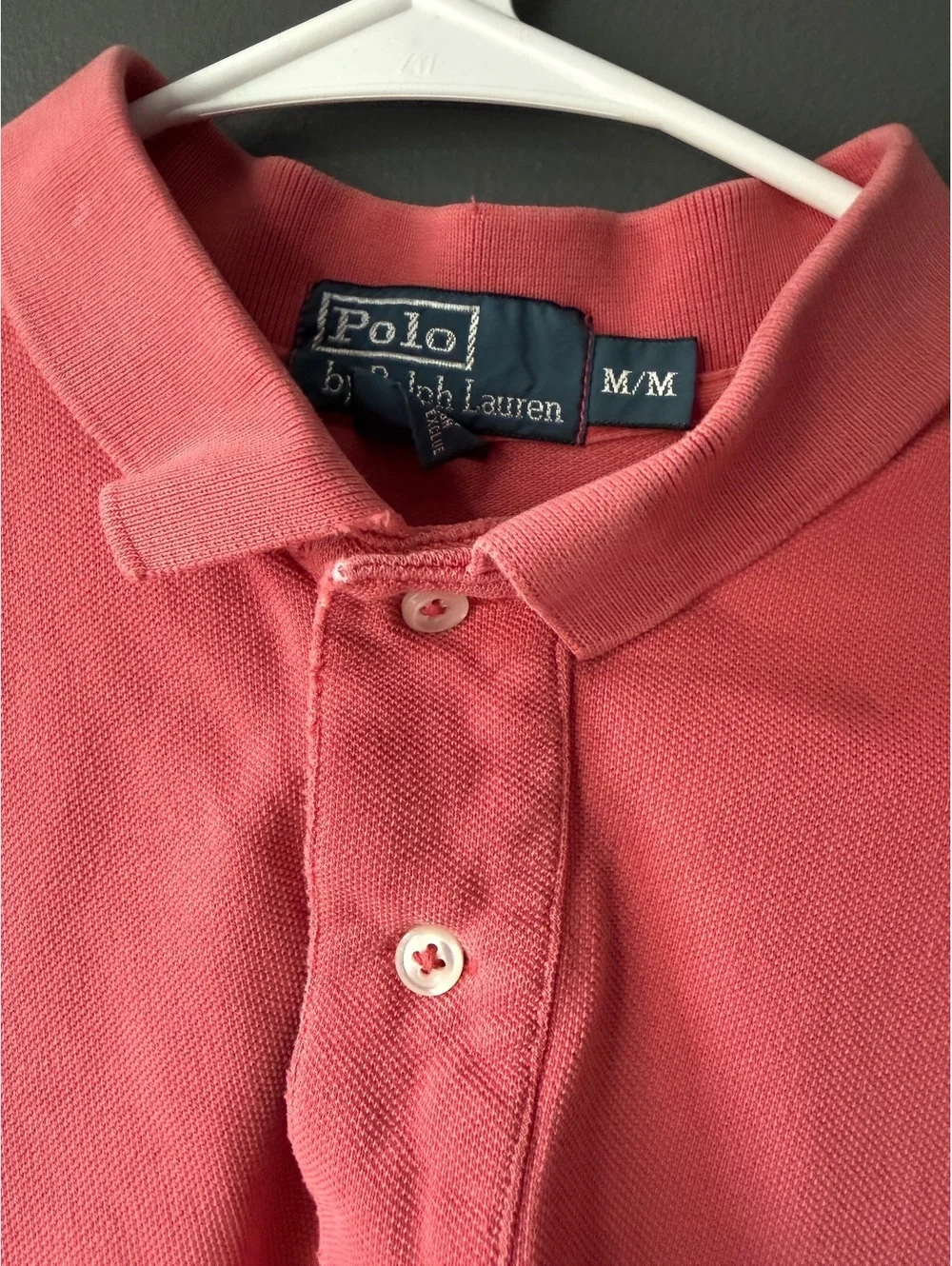 Polo Ralph Lauren Men's Classic Fit Polo Shirt M Medium Pink Cotton